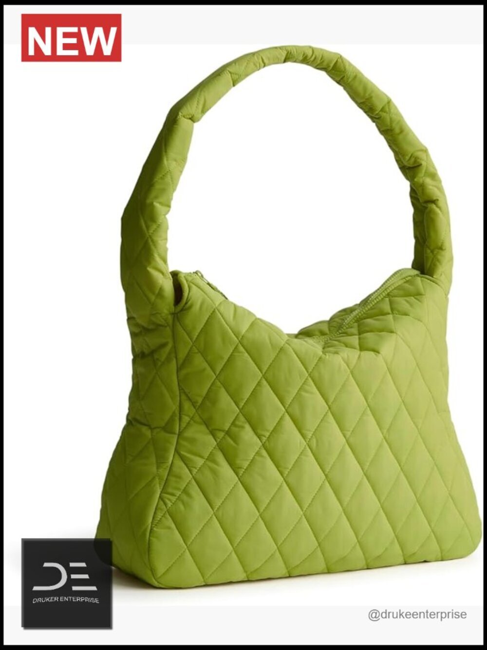 Featherweight Recycled Nylon Hobo Tote with Zip Pockets